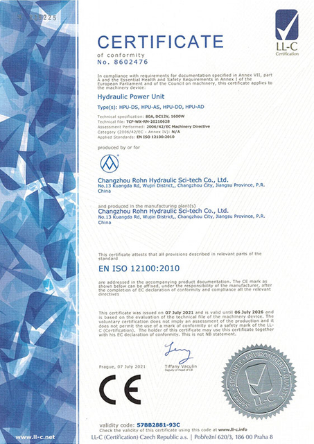 CHANGZHOU ROHN HYDRAULIC SCI-TECH Co